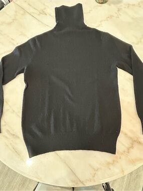 Neiman Marcus Black Men's Turtleneck Sweater